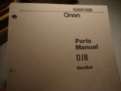 ONAN DJA ENGINE GENERATOR PARTS MANUAL SC322