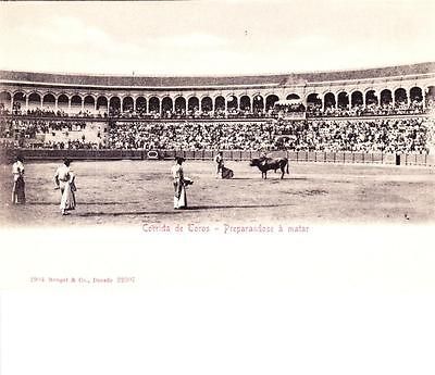 Bullfight, Corrida de Toros, Entrando a Matar, Spain c1900 Unused EX