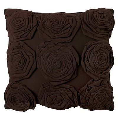 Dwell Studio for Target Chocolate Brown Rosette Decorative Pillow