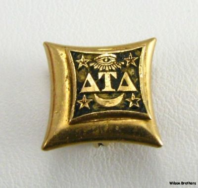 DELTA TAU DELTA   fraternity 14k Gold c.1900 DTD Pin