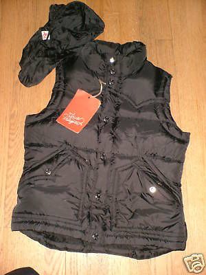 TRUE RELIGION BLACK VEST SIZE S WOMAN NEW AUTHENTIC