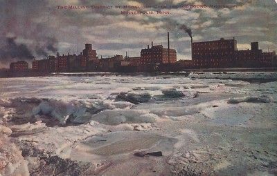 MN   THE MILLING DISTRICT BY MOONLIGHT OVER THE ICE BOUND   UNUSED