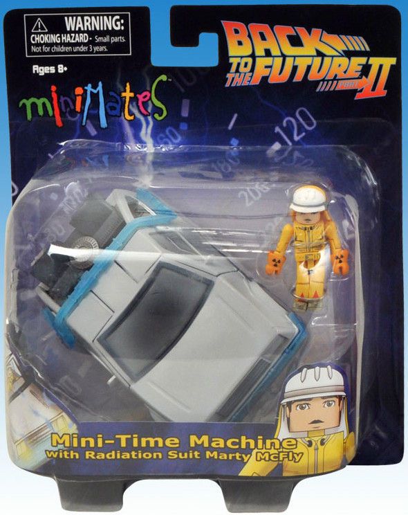 Minimates vehicles BTTF DELOREAN w/ radiation suit MARTY Diamond