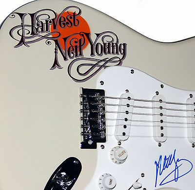 Neil Young Harvest Autograph Signed Guitar Guaranteed Authentic PSA