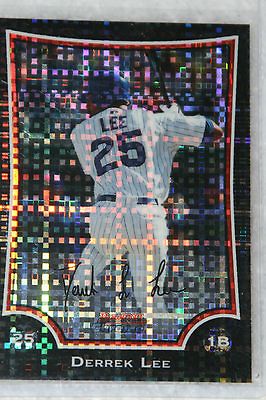 Newly listed DEREK LEE X FRACTOR 76/250 2009 BOWMAN CHROME #172