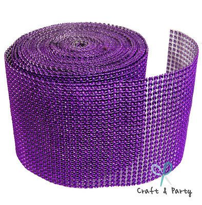 10 yards Diamond Mesh Wrap Roll Rhinestone Crystal Ribbon   1