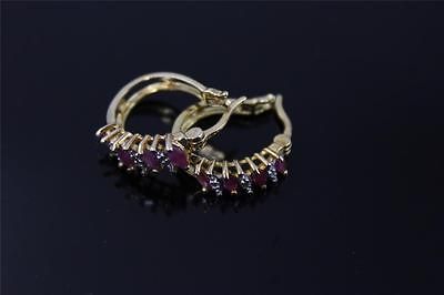 ruby diamond hoops