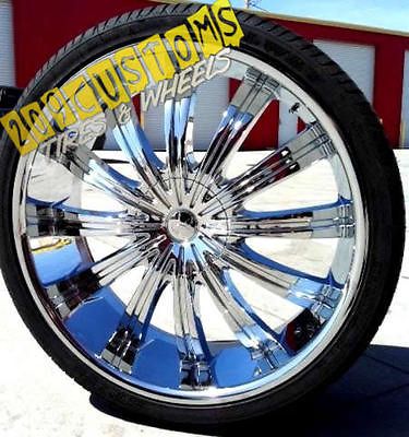 22 INCH PHINO WHEELS RIMS TIRES PW38 5X115 5X120 +13 OFFSET 22X9