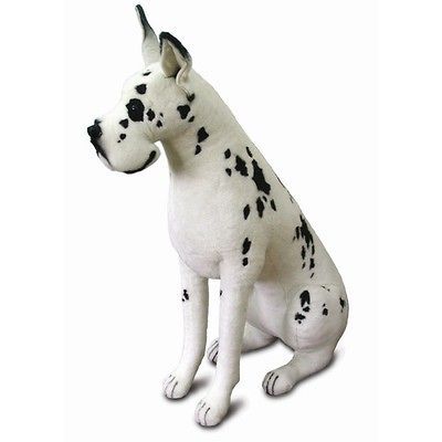 Hansa Life Size Great Dane Harlequin Dog Stuffed Animal 9501