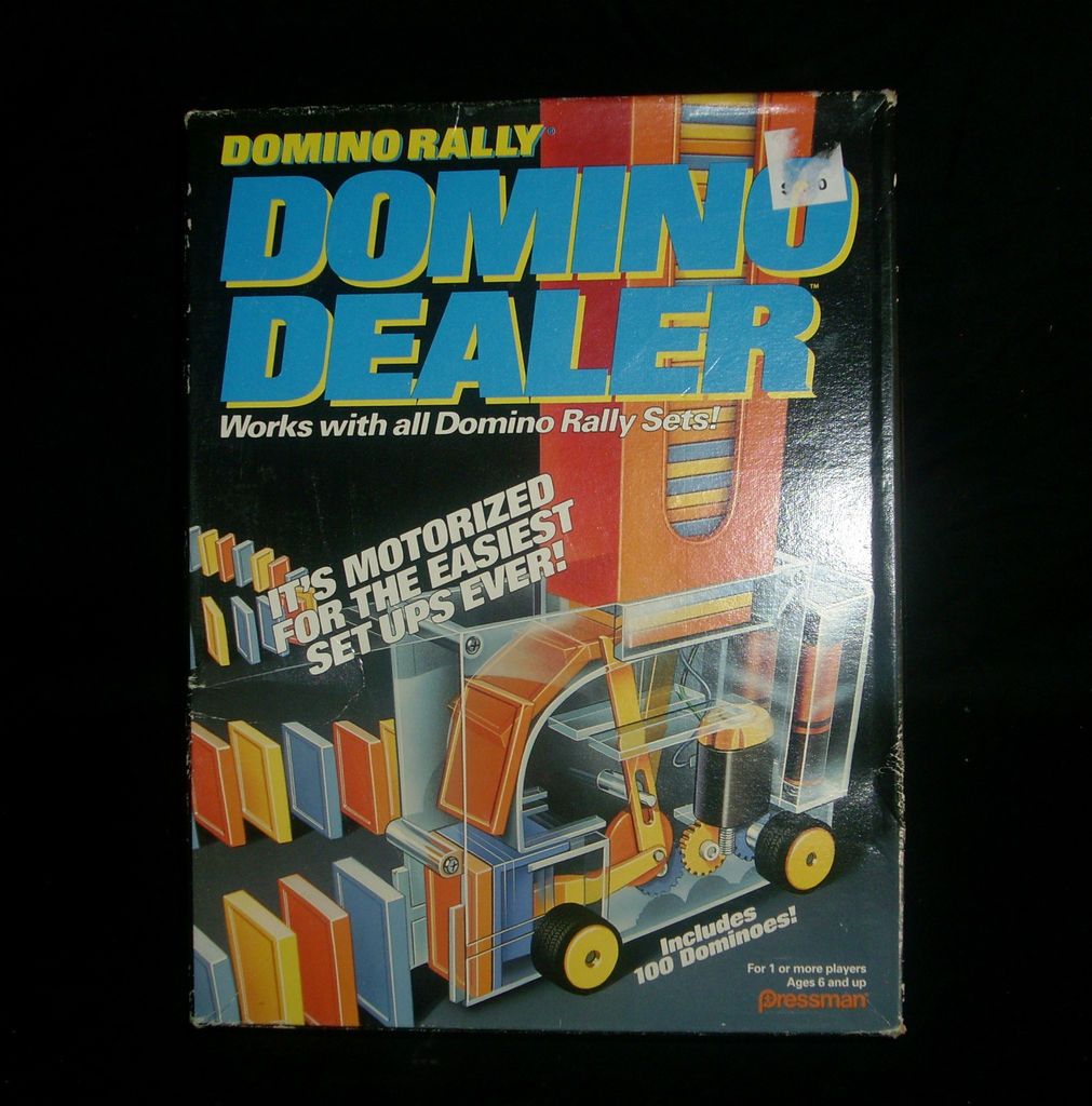 VINTAGE DOMINO RALLY ORIGINAL DEALER MOTORIZED CAR SETS UP DOMINOS