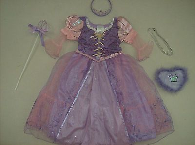 Disney Princess Rapunzel Costume girl dress up M 7 8 Deluxe