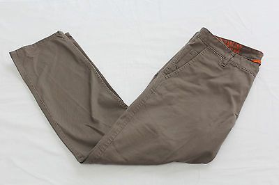 DOCKERS MENS BROWN ALPHA KHAKI SLIM FLAT FRONT 5 POCKET PANTS NWT 36