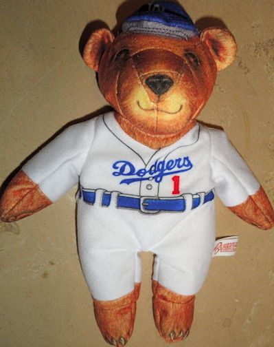 BEANSVILLE BUDDIES Los Angeles Dodger MLB Baseball TEDDY BEAR Bean Bag