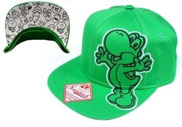 Nintendo Super Mario Bros. Yoshi Green Snapback Hat 80505