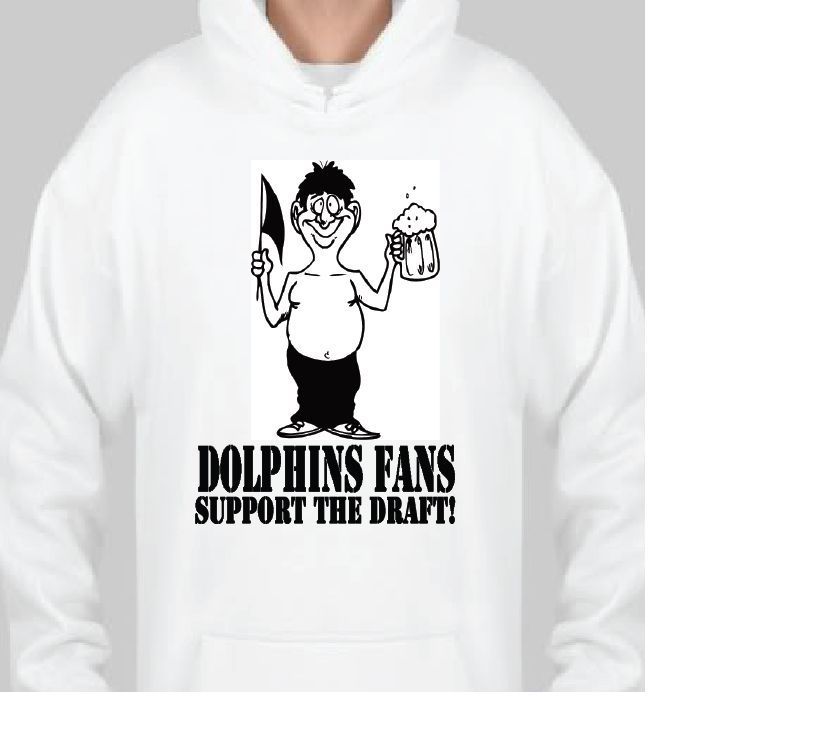 DOLPHINS DRAFT BEER DRINK HOODIE FAN FUNNY