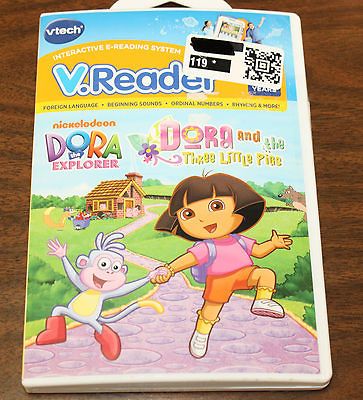 Newly listed vTech   V.Reader   Dora the Explorer   Dora and the Three