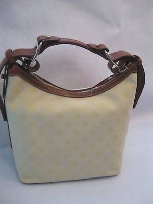 NEW DOONEY & BOURKE MEDIUM STRETCH SLOUCH YELLOW BROWN HANDBAG HOBO