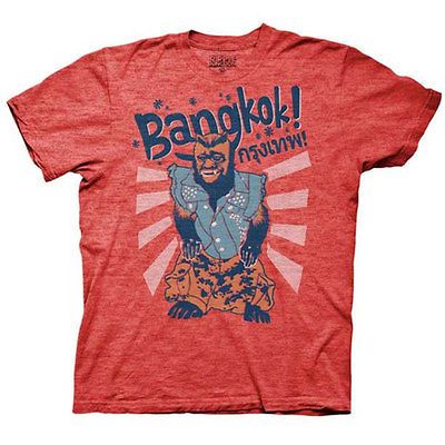 The Hangover 2 Bangkok Heather Red Graphic Tee Shirt