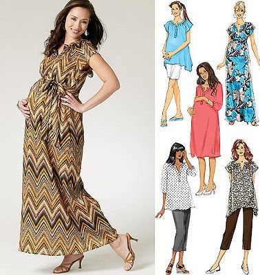 B5763 Butterick Sewing Pattern EASY Maternity Top Dress Misses 8 16