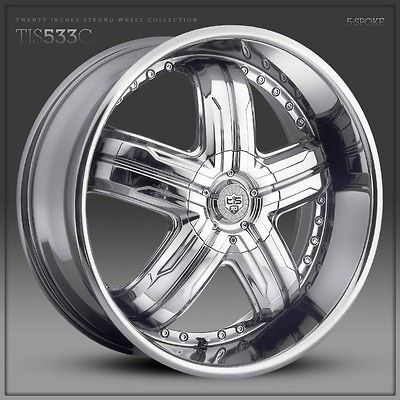 22 inch 22x9.5 TIS 533C chrome wheel rim 6x5.5 QX4 QX56 Axiom I 280 I