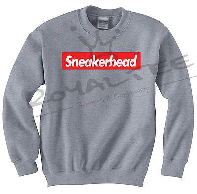 Red Crewneck Sweater Shoe Head Kicks Dope illest OBEY Supreme YOLO