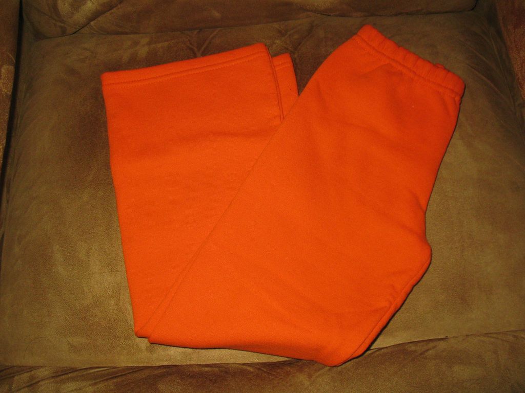 Girls Hanes Sweatpants Halloween Orange Camping Soccer Sports Small 6