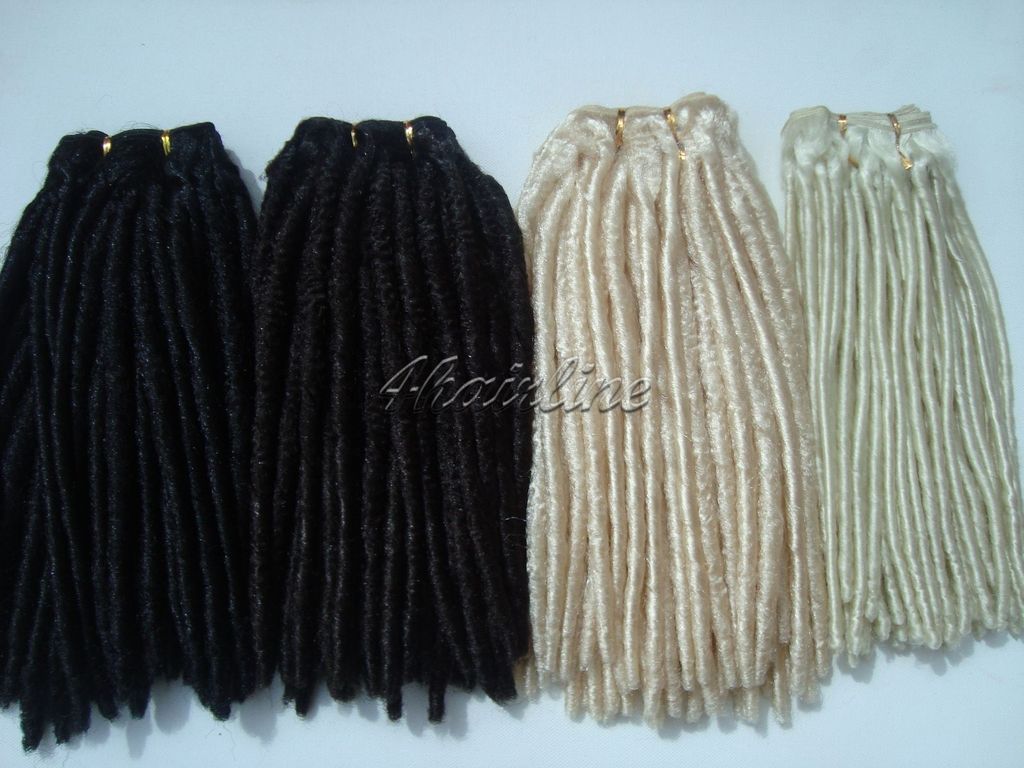 Hair Extensions Synthetic Dreadlocks Black Blonde or Medium Brown Weft