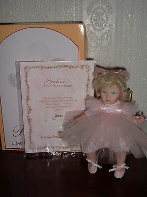 BESS,BALLERINA ,8 PORCELAINE DOLL BY PAULINE.LTD EDITION.EXC CON