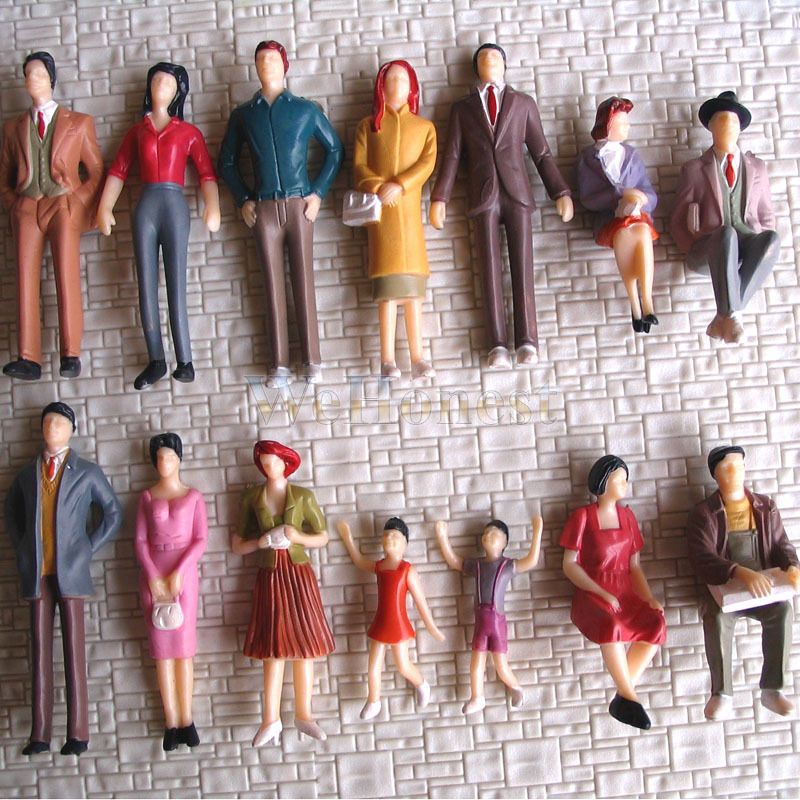 14 pcs G Scale 132 Painted Figures People passenger #F