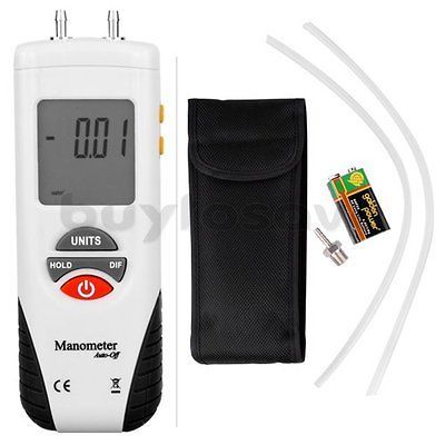 Large LCD Digital Manometer Air Pressure Meter Gauge