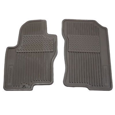 2005 08 NISSAN FRONTIER 2 PC BEIGE RUBBER ALL WEATHER FLOOR MATS 999E1