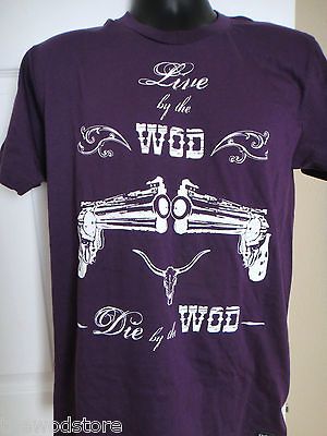 American Apparel XL Live by the WOD die Eggplant purple tee t shirt