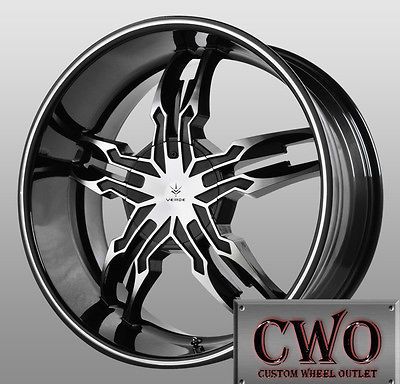 20 Black Verde Thorax Wheels 6x139.7 6 Lug Chevy GMC Titan Tundra