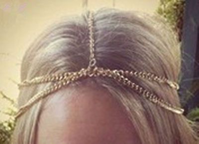Strand GOLD color Head Piece/Bridal Headpiece head chain