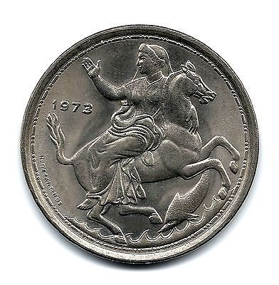 Greece 20 APAXMAI 1973 Circulated COIN. RARE