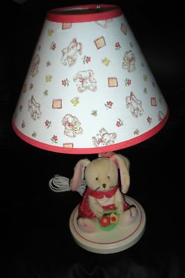 PLUSH BUNNY RABBIT CHILDRENS NURSERY LAMP