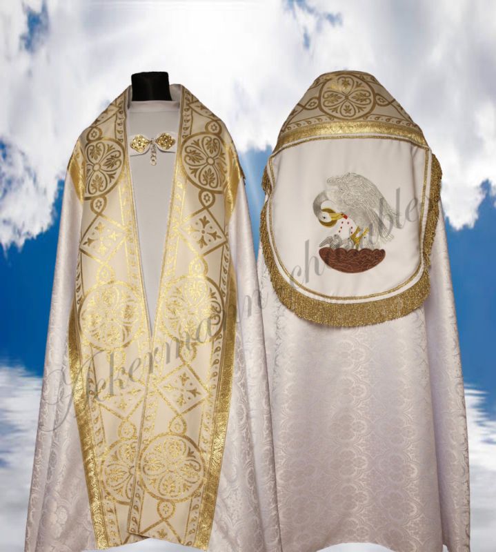 COPE, PLUVIALE, PIVIALE, VESTMENT KT013 B25h8 us