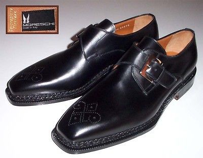 new MORESCHI Rufina bench made shoes 7 monk strap $825+