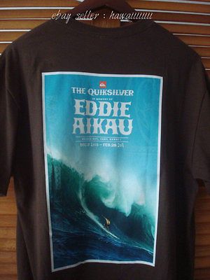 EDITION ★ NEW QUIKSILVER EDDIE AIKAU BROWN T SHIRT MEDIUM / M