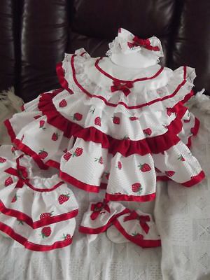 DREAM 6 12 months ROMANY BABY GIRL STRAWBERRY DRESS 30 REBORN DOLL