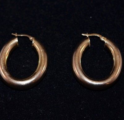 MILOR 14k Yellow Gold Hoop Earrings  MADE IN ITALY   5g