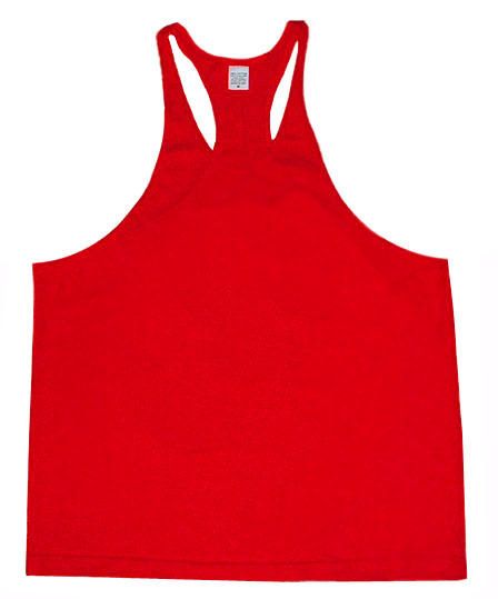 BODYBUILDING SPORT MUSCLE Y BACK STRINGER VEST PLAIN RED IN SIZES M