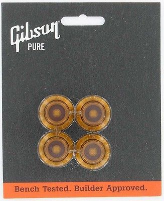 Gibson Top Hat Guitar Knobs Vintage Amber PRHK 030