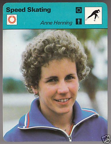 ANNE HENNING Speed Skating 1978 SPORTSCASTER CARD 22 02