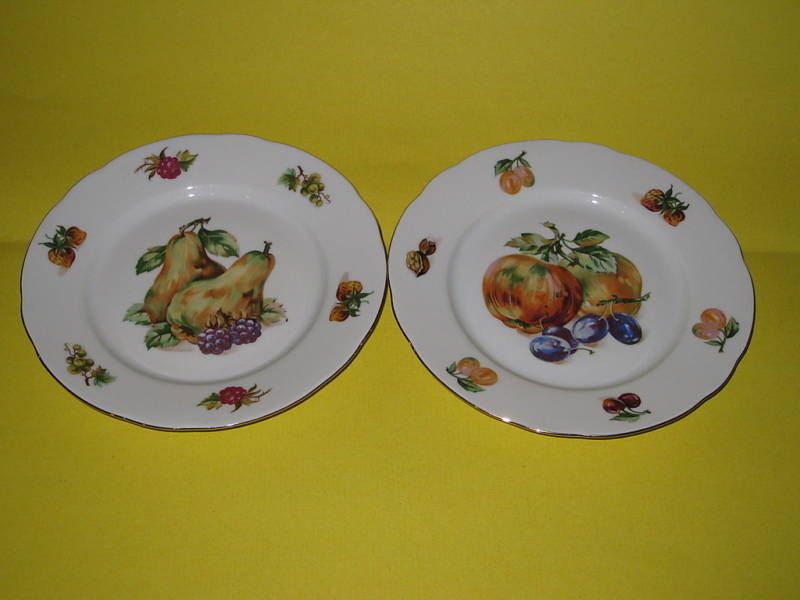 MZ CZECHOSLOVAKIA   ALTROHLAU   FRUIT   2X SALAD PLATE