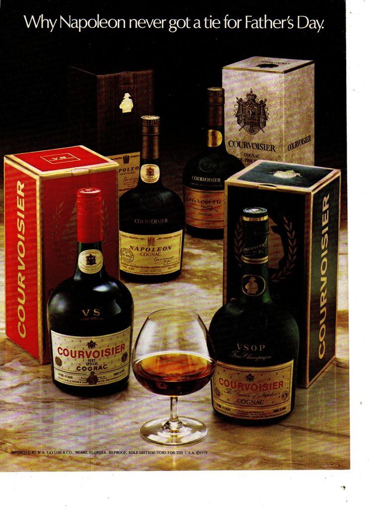 1979 COURVOISIER COGNAC NAPOLEON VSOP VS ORIGINAL VINTAGE ag2 PRINT AD