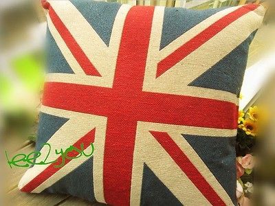 UNION JACK BRITISH FLAG TAPESTRY PILLOW CASE CUSHION COVER 17x17