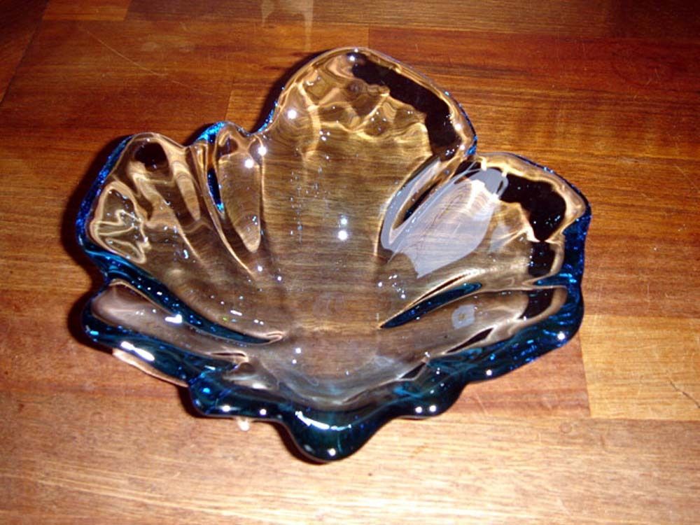 NATURA dish 1990 Royal Copenhagen Crystal OLE KORTZAU Holmegaard