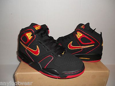 Flight Falcon Black Varsity University Red Gold 397204 068 Mens Shoes