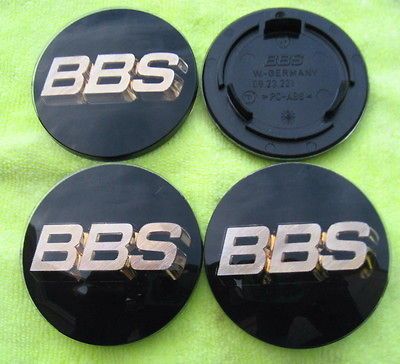 BBS RZ RS RM Original 70.6mm 3D Gold+Black Center Hub Cap Emblems JDM